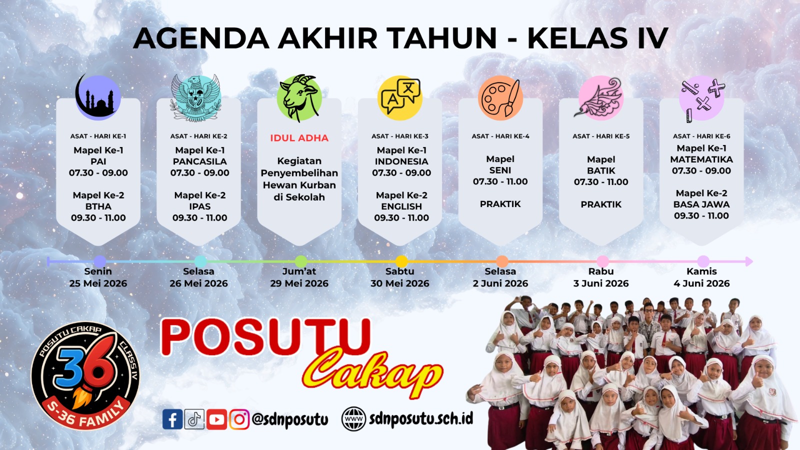 Jadwal Agenda Kelas IV